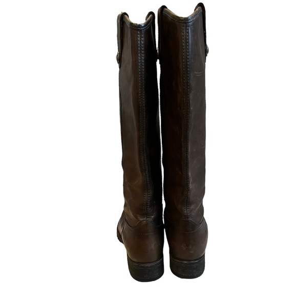Frye Melissa Double Sole Button Lug Tall Leather Boot, Sz 6 - Picture 11 of 15